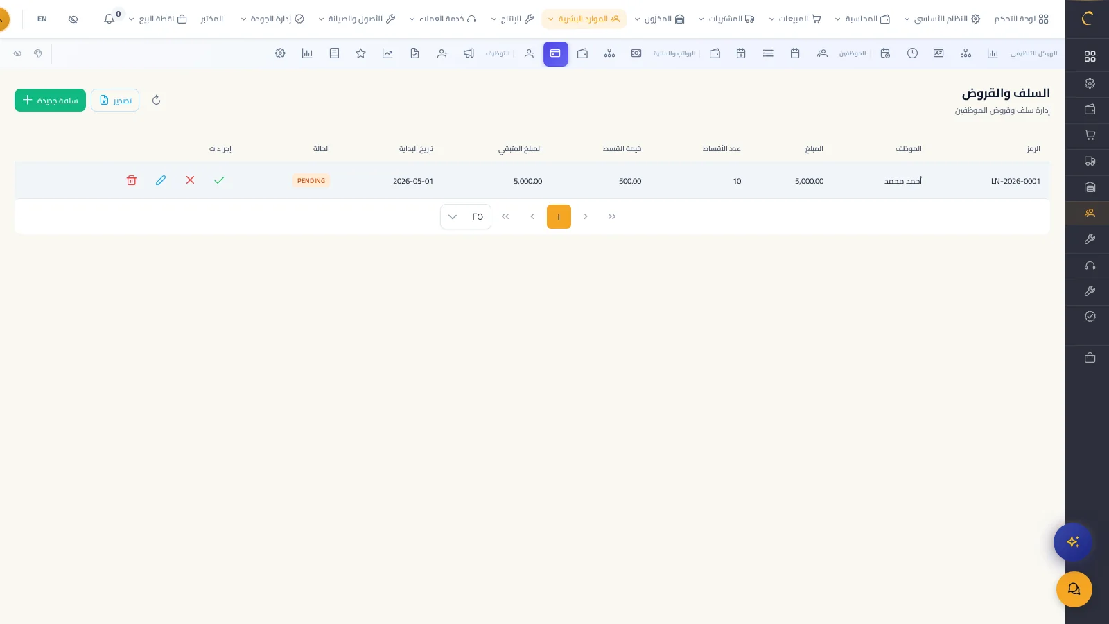 loans page