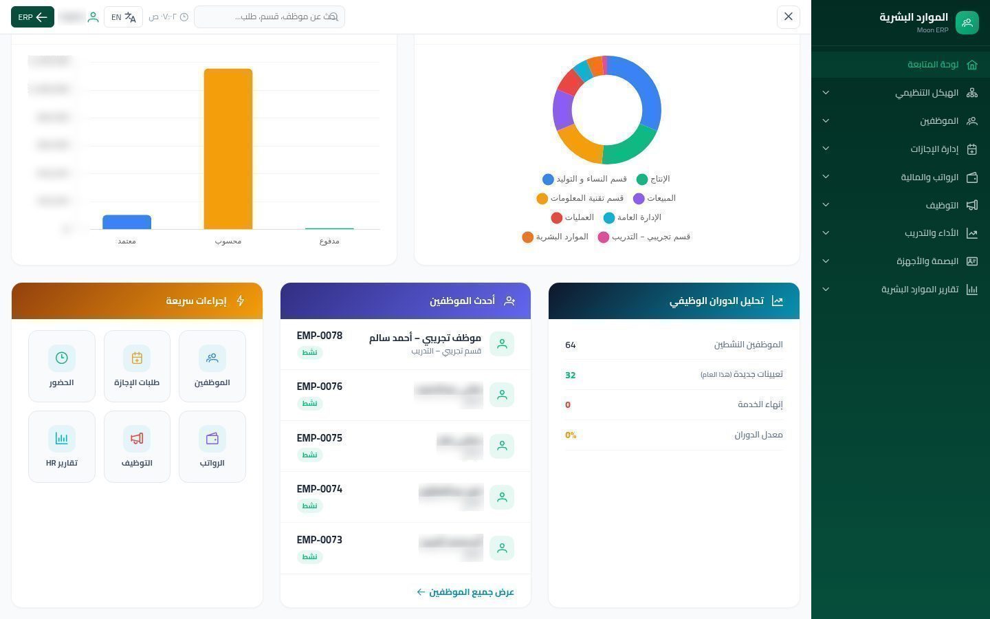 لوحة الموارد البشرية — الخطوة 7: الدوران الوظيفي