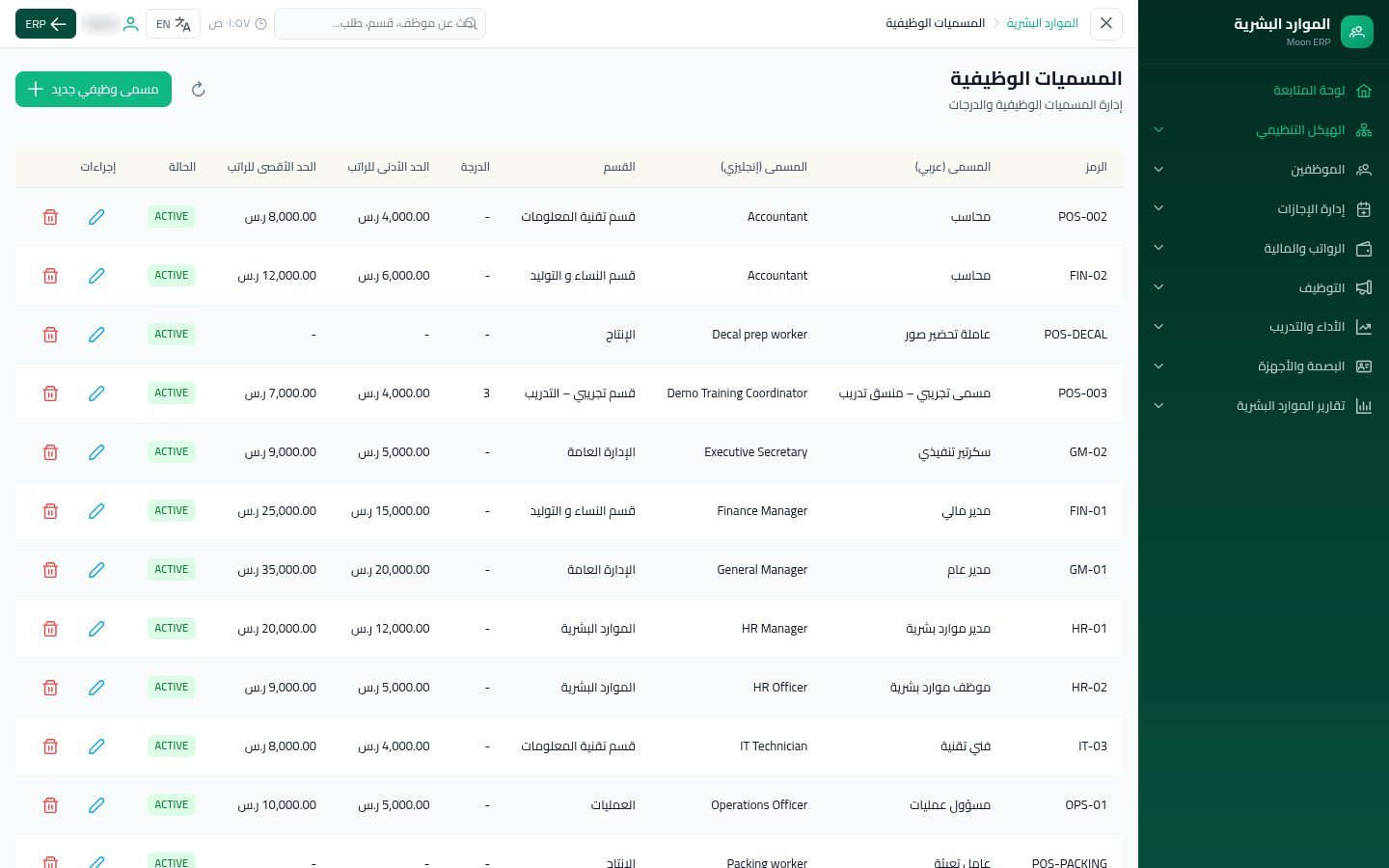 المسميات الوظيفية — الخطوة 9: المسمى الجديد